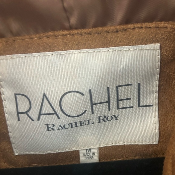 BNWT Rachel Roy Brown Suede Fringe Jacket size M - Picture 4 of 10